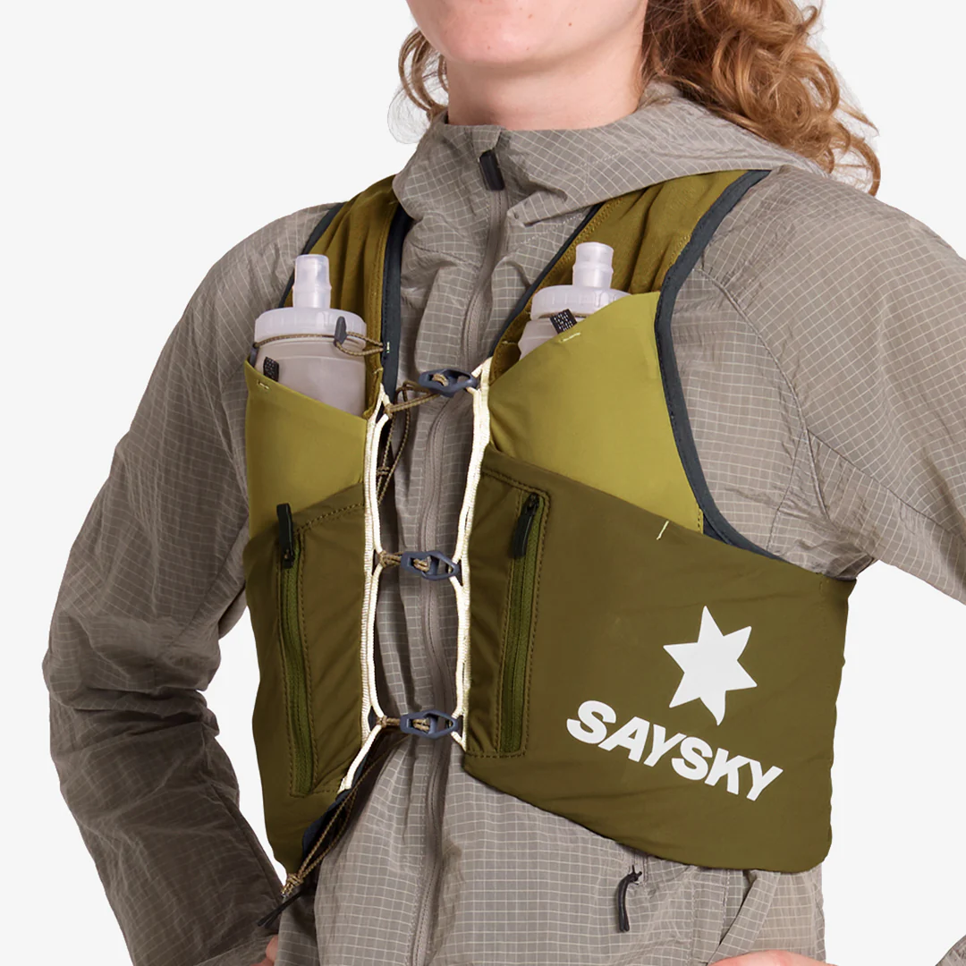 Saysky Unisex Flow Vest 12L Hydration Vest Set "Green"
