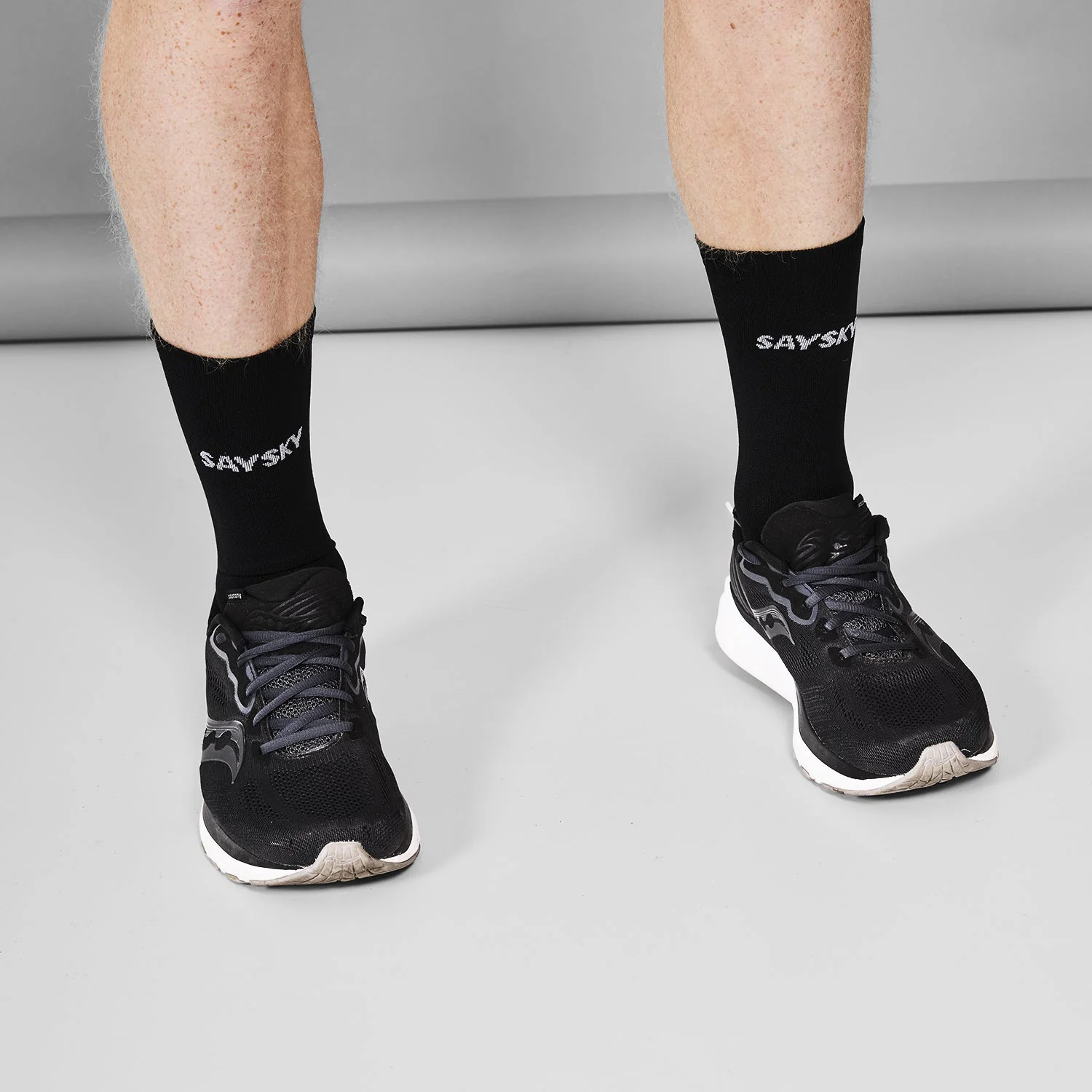 Saysky Unisex Logo Combat High Socks "Black" - Image 2
