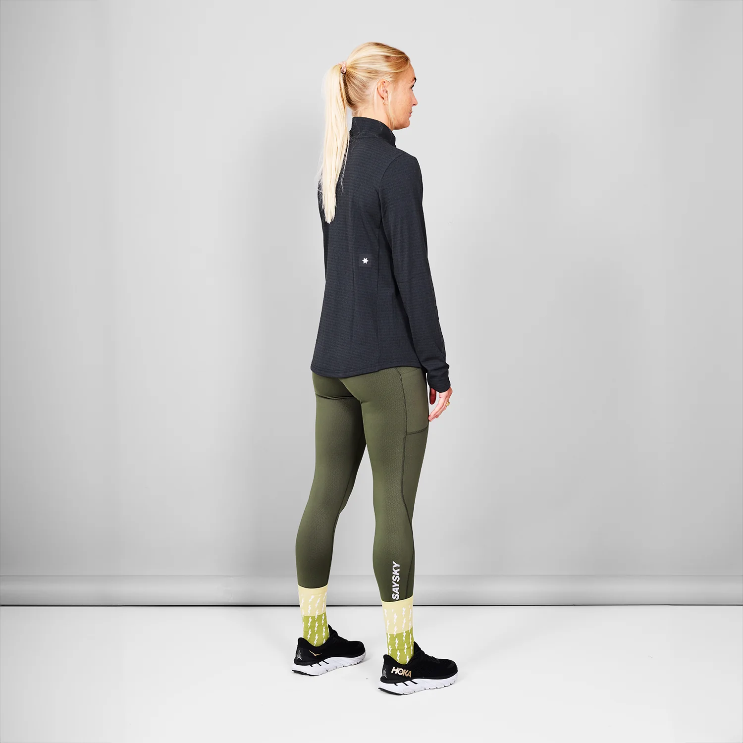 Saysky Women's Blaze Half Zip Light Fleece "Black" - Image 3