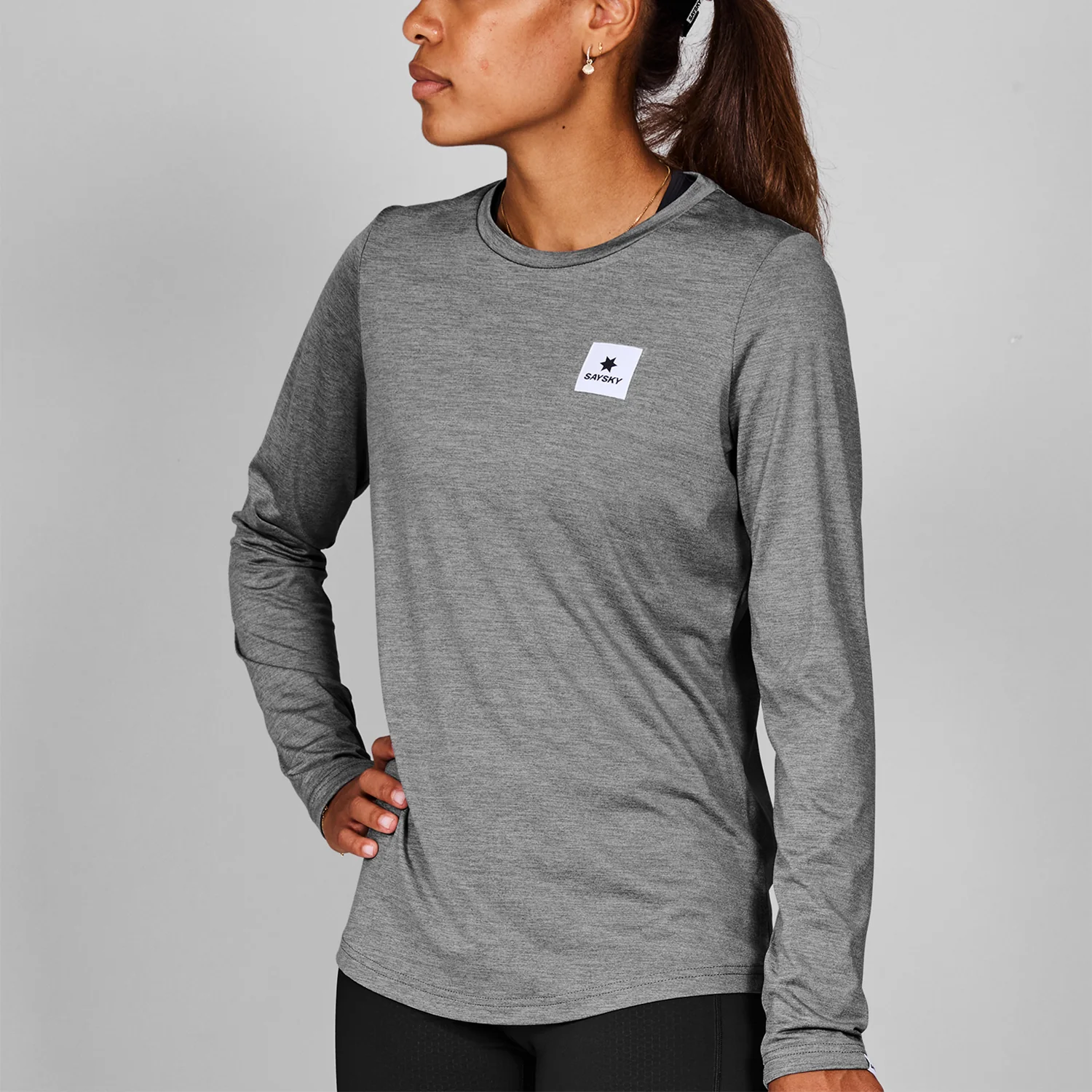 Saysky Women's Clean Pace Long Sleeve "Grey" - Image 3