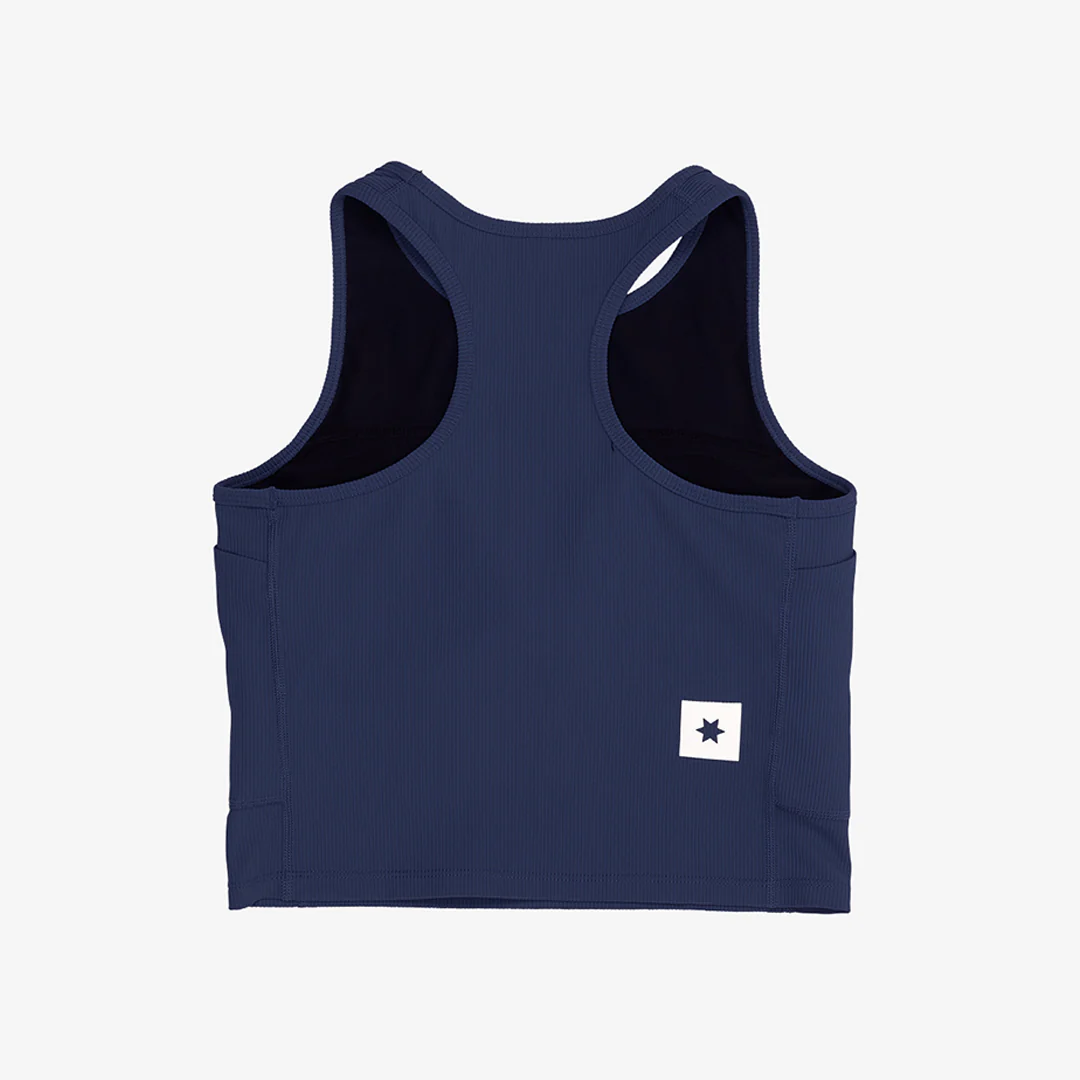 Saysky Women's Combat Rib Crop Top "Blue" - Image 2