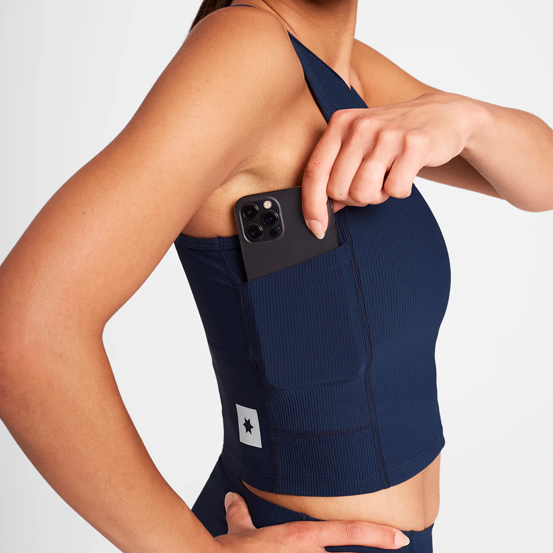 Saysky Women's Combat Rib Crop Top "Blue" - Image 5