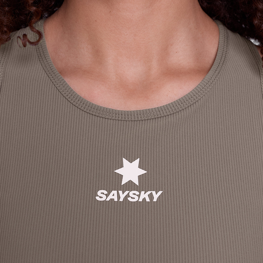 Saysky Women's Combat Rib Crop Top "Taupe" - Image 6