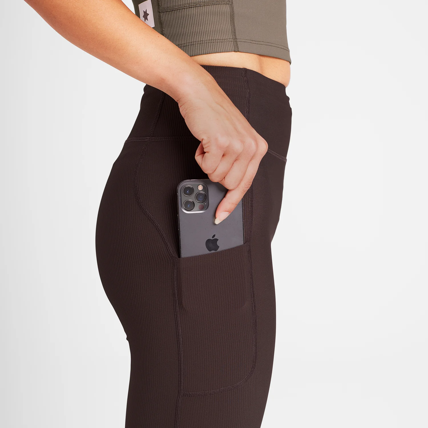 Saysky Women's Combat+ Rib Long Tights "Coffee" - Image 3