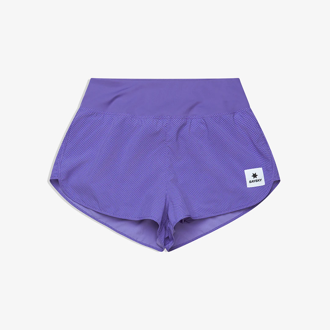 Saysky Women's Pace Shorts 3" "Purple Zig Zag"