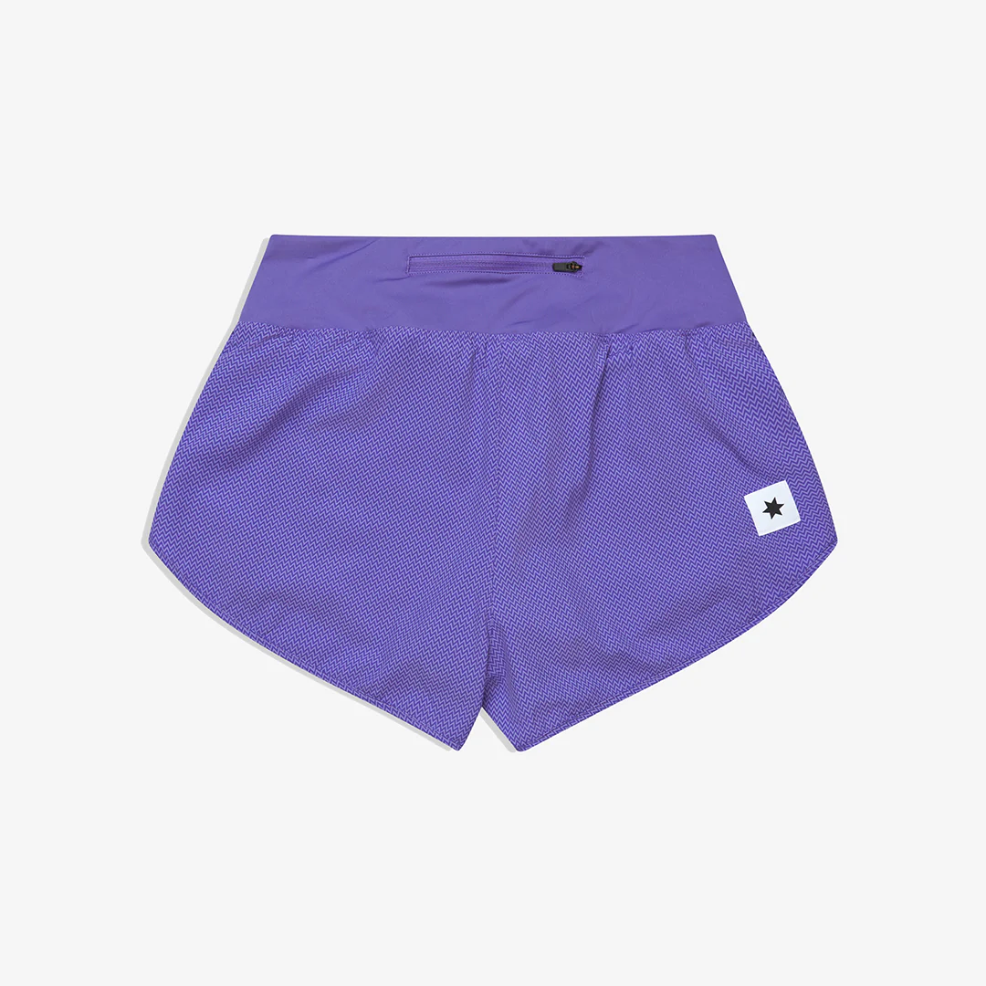 Saysky Women's Pace Shorts 3" "Purple Zig Zag" - Image 2