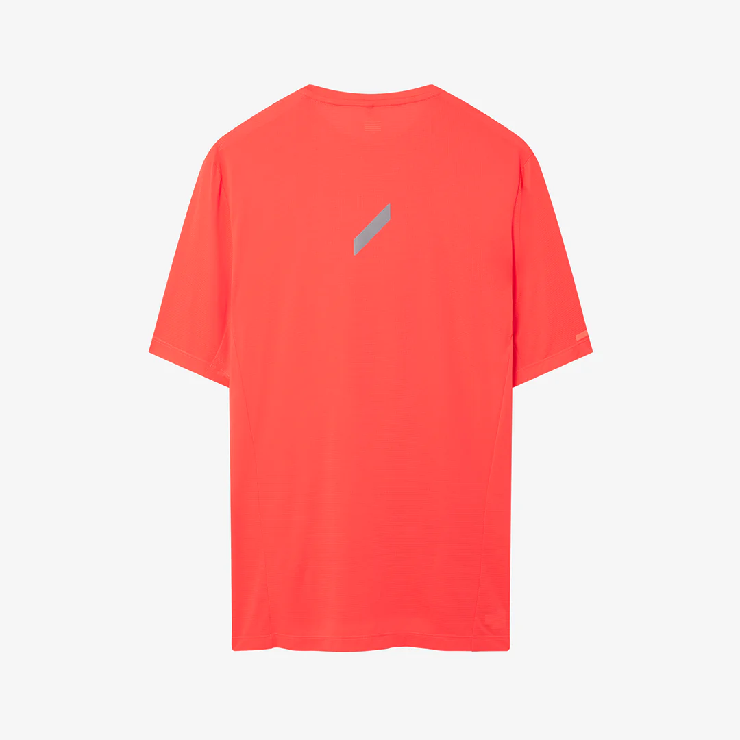 Soar Men's Eco SS Tech Tee "Fluro Coral" - Image 2