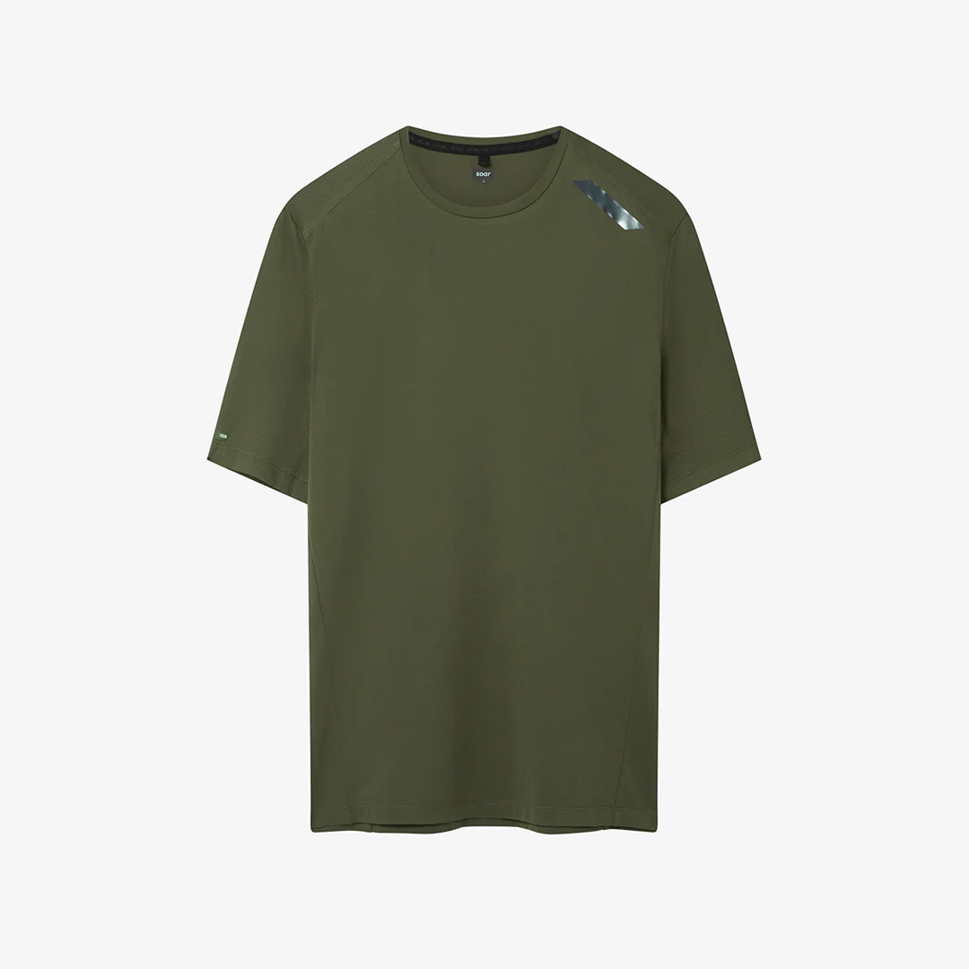 Soar Men's Eco SS Tech Tee "Dark Green"